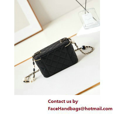 Chanel Lambskin, Resin  &  Gold-Tone Metal Clutch with Chain Bag AP3213 Black 2025